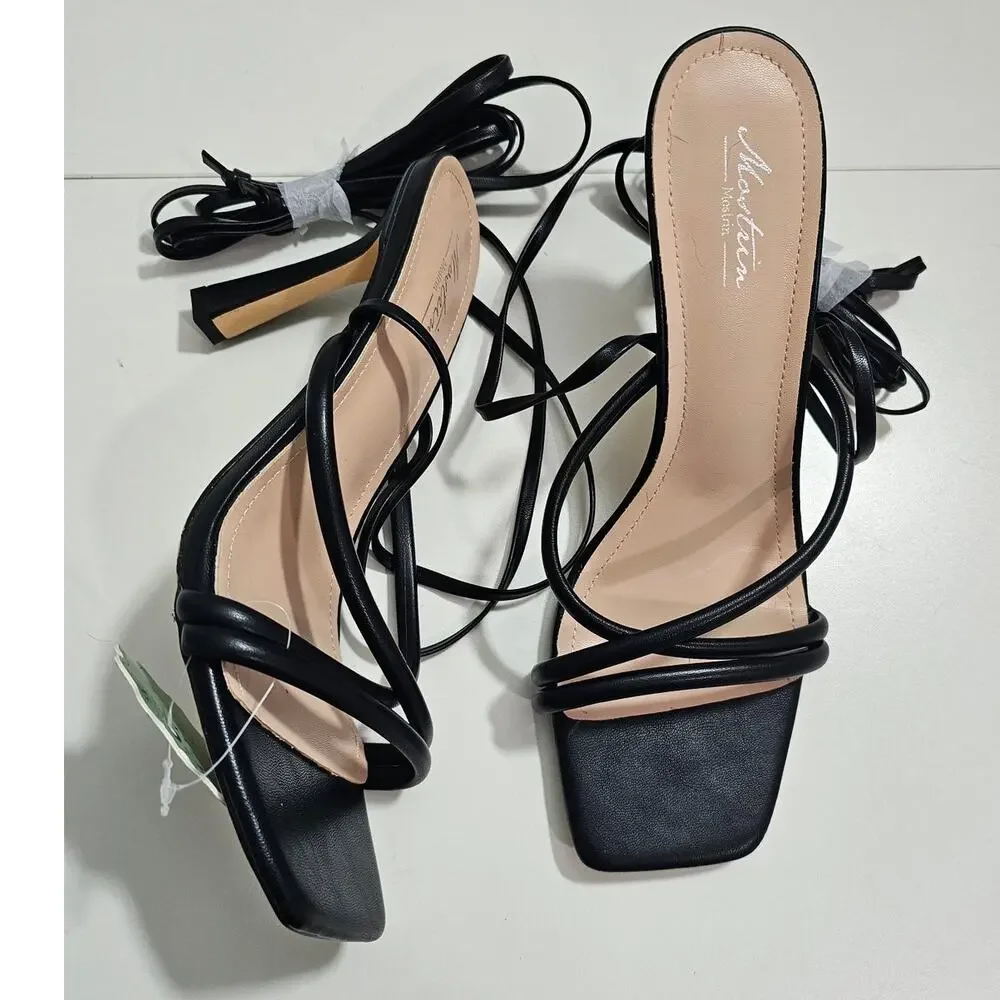 Heels SIZE 10.5 BLACK STRAPPY Formal